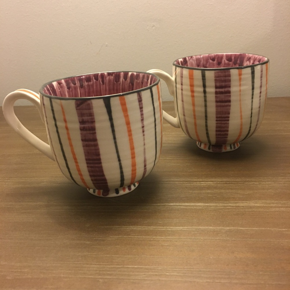 Set Of 2 Anthropologie POPPY 10oz Mug